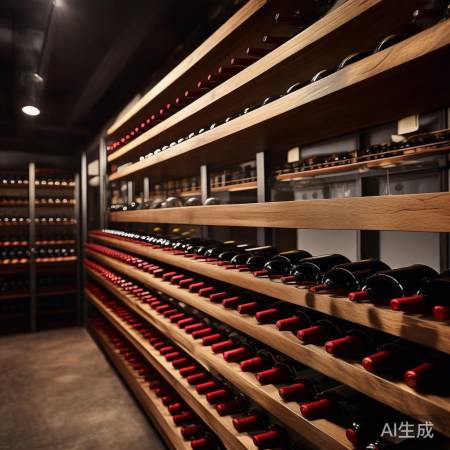 多层可调酒架，稳固优质木材，红