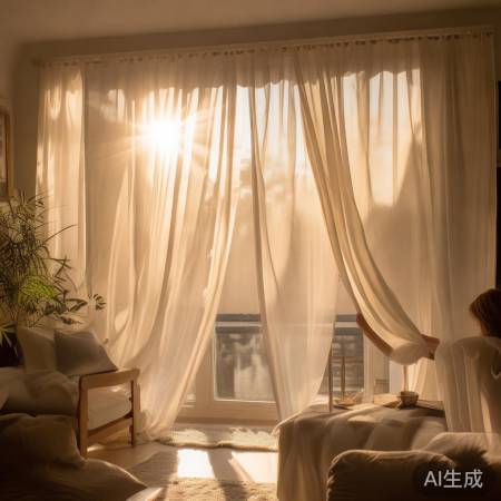 夏日窗帘隔热降温