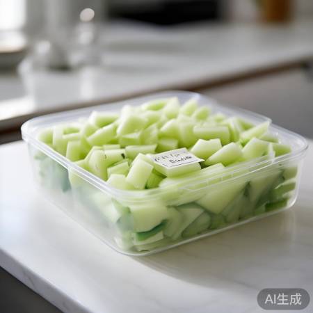 保鲜盒存冬瓜，新鲜又便捷。