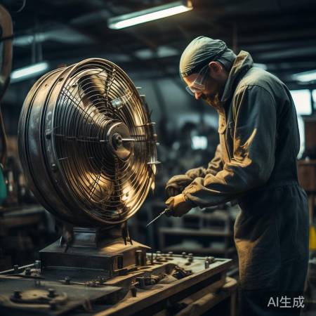 拆卸风机，螺丝刀助力。