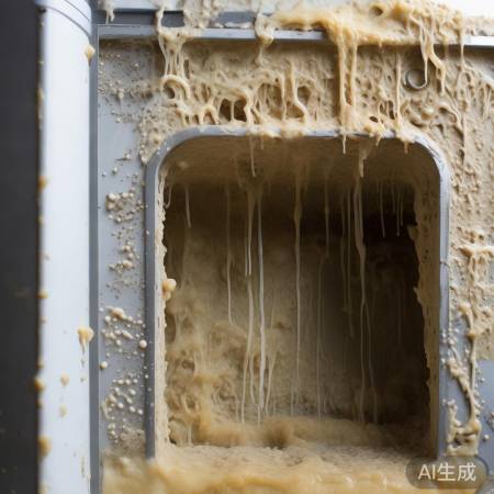 热水器水垢多,水流变细。