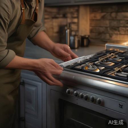 燃气灶电池盒位置及更换步骤。